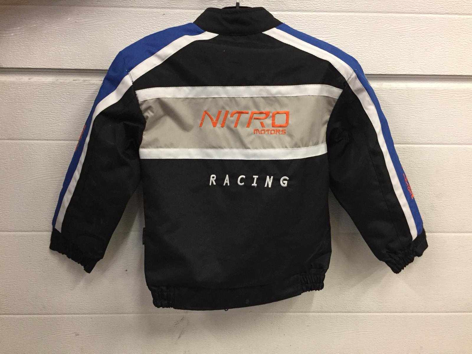 Nitro Blouson Veste Moto pour Enfant Racing Team bleu