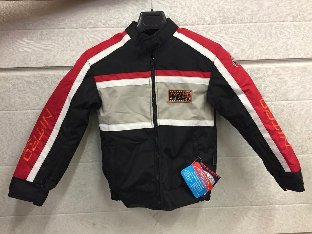 Nitro Blouson Veste Moto pour Enfant Racing Team rouge