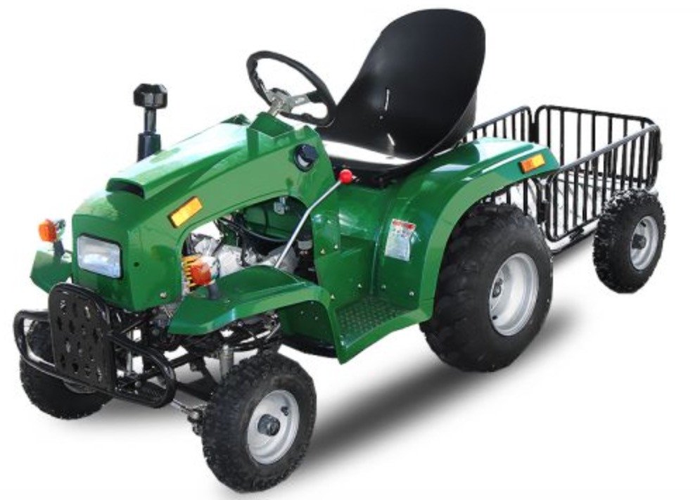 Tracteur 110 cc automatique + remorque - vert