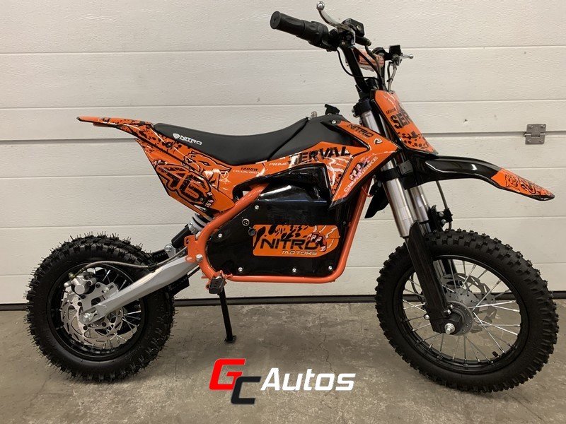 Moto électrique serval 1200W - 12/10 48V - 15AH lithium (Dès 7 ans)  - orange