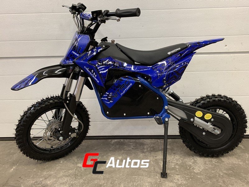Moto électrique serval 1200W - 12/10 48V - 15AH lithium (Dès 7 ans) - bleu