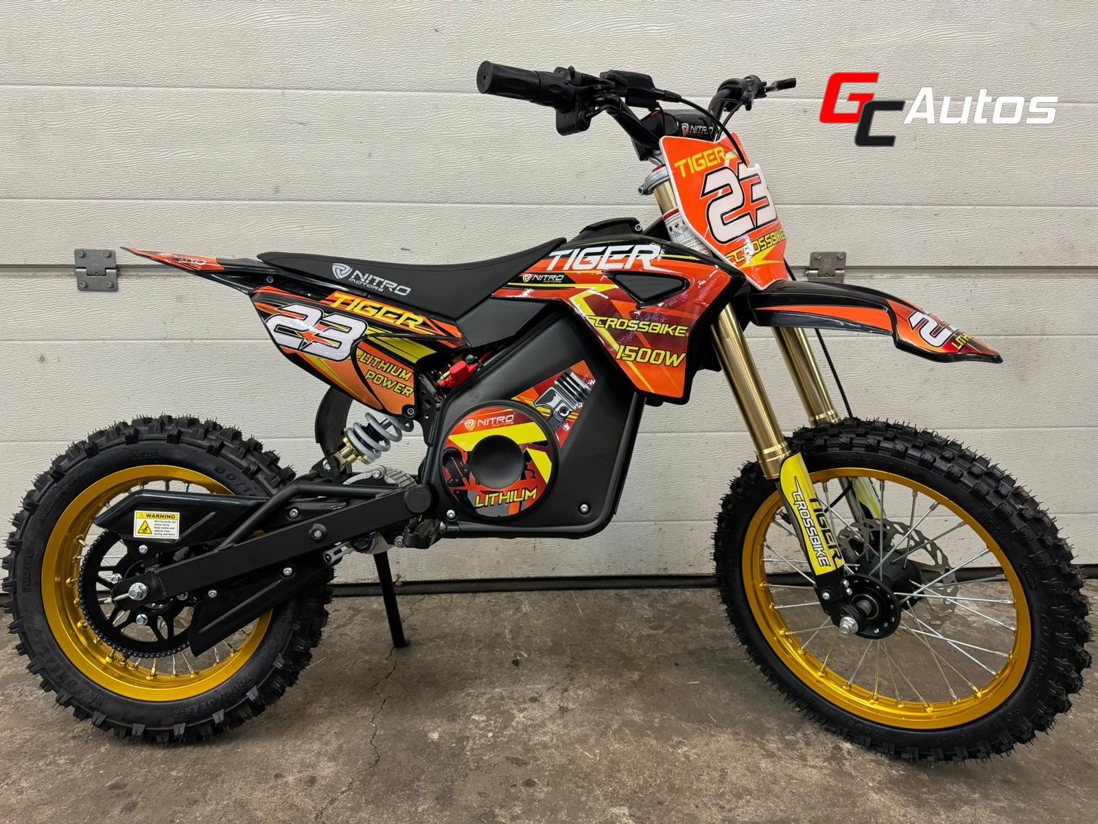 Moto électrique Tiger 1500W - 48V - 13AH LITHIUM 14/12 (Dès 10 ans) - orange