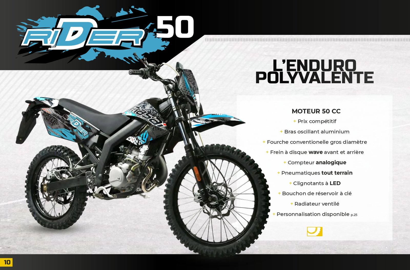 Moto Masai Rider 50 - bleu