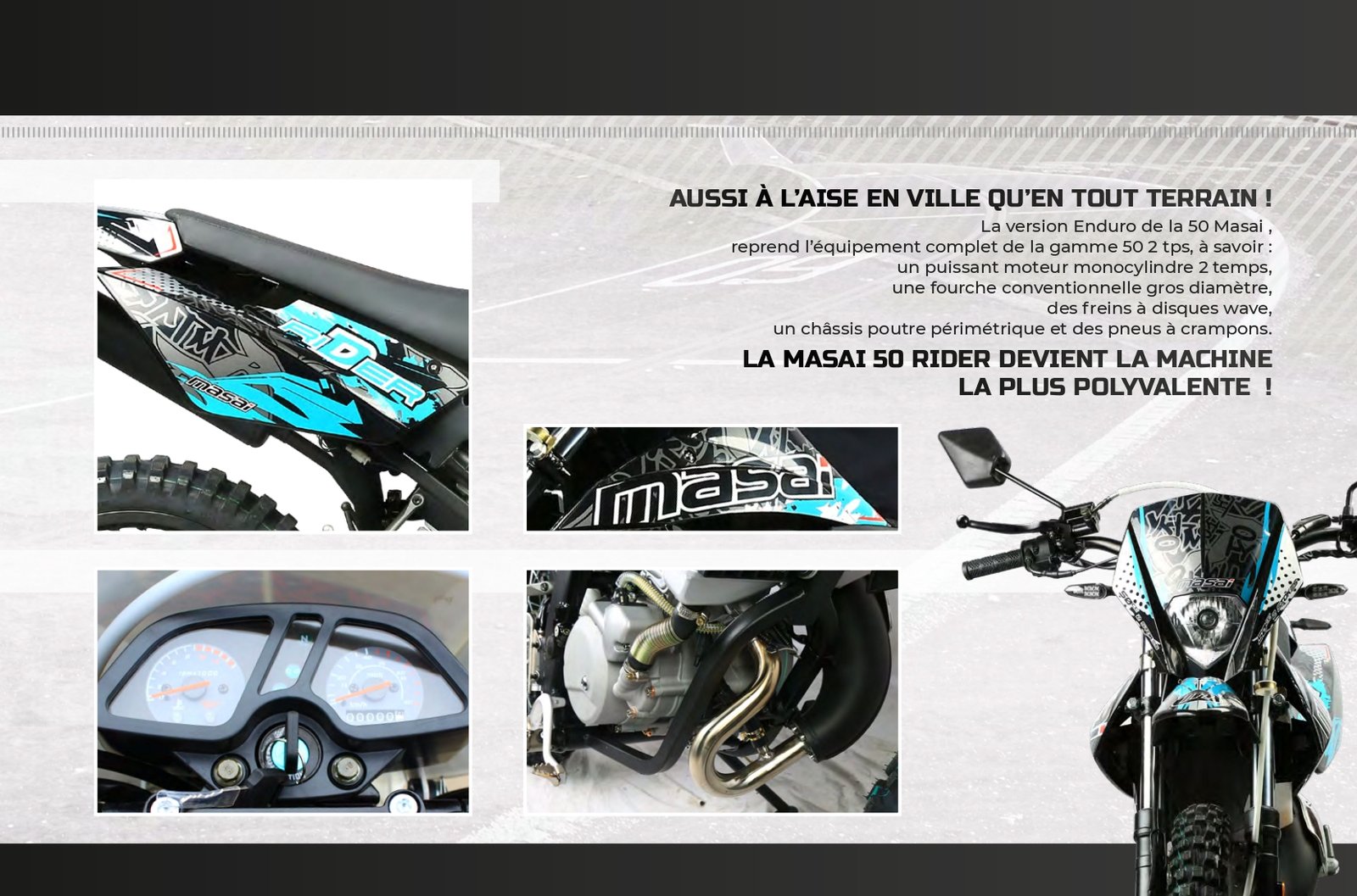 Moto Masai Rider 50 - bleu