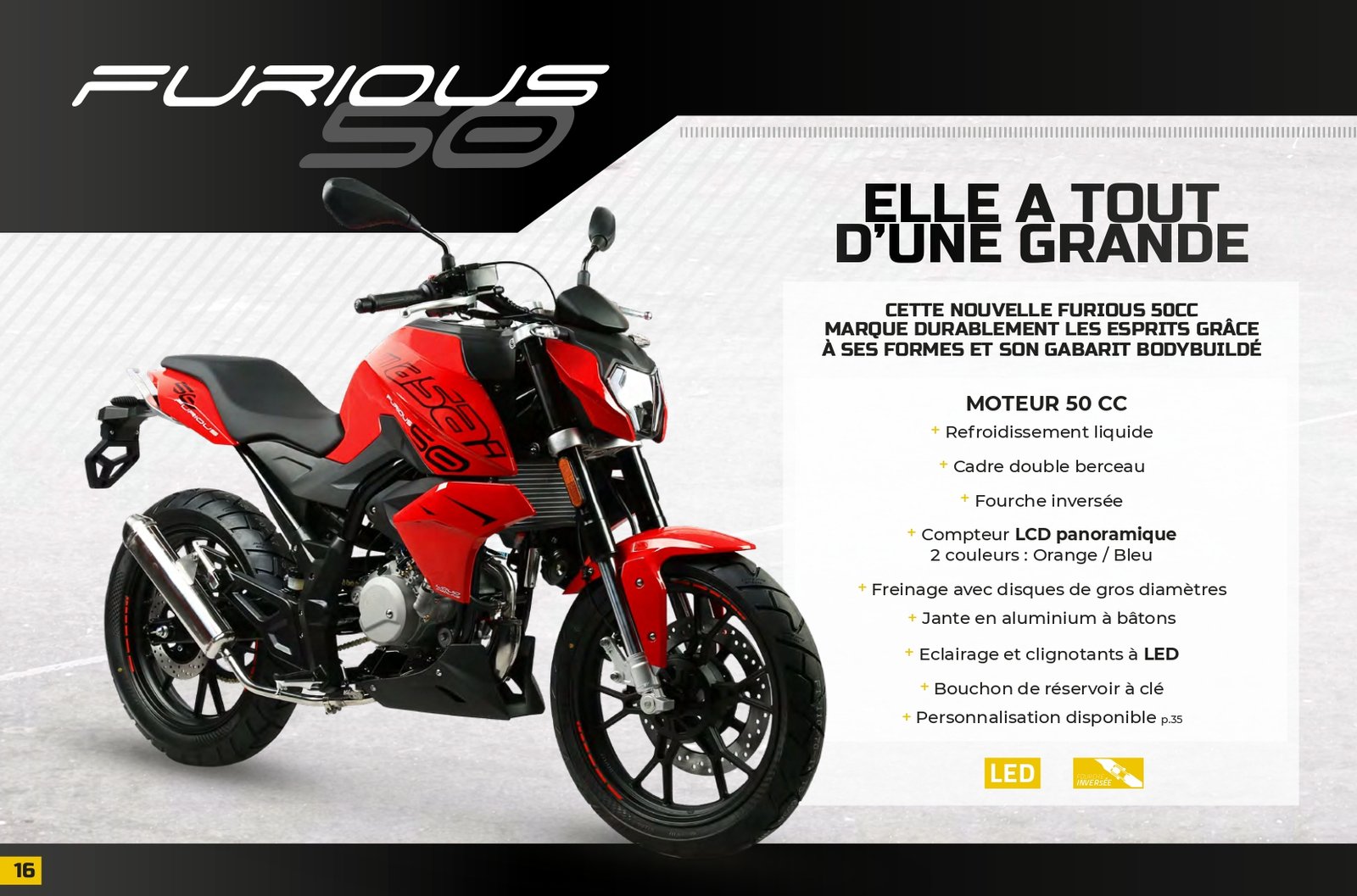 Moto Masai FURIOUS 50 - rouge