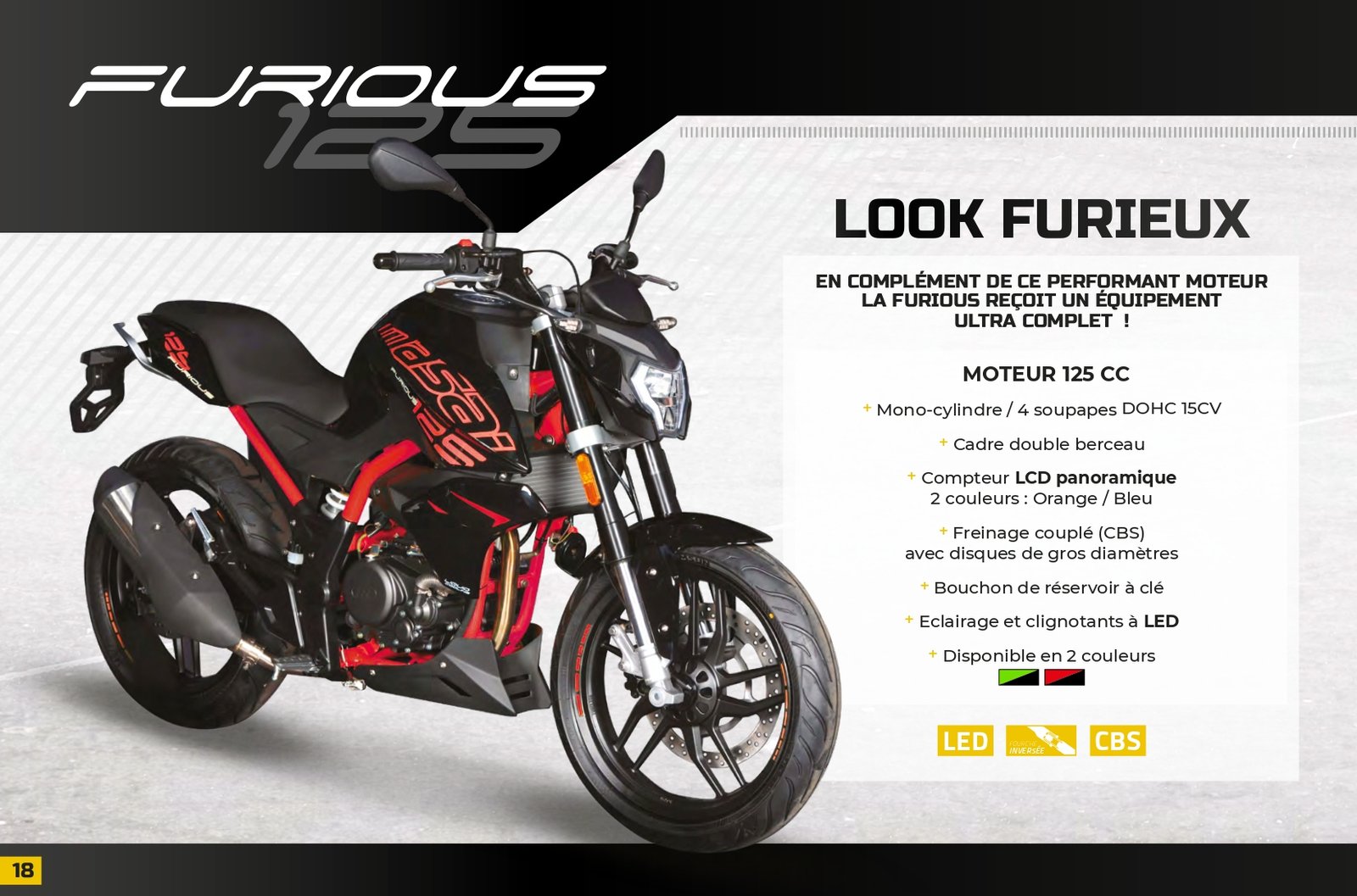 Moto Masai FURIOUS 125 - rouge