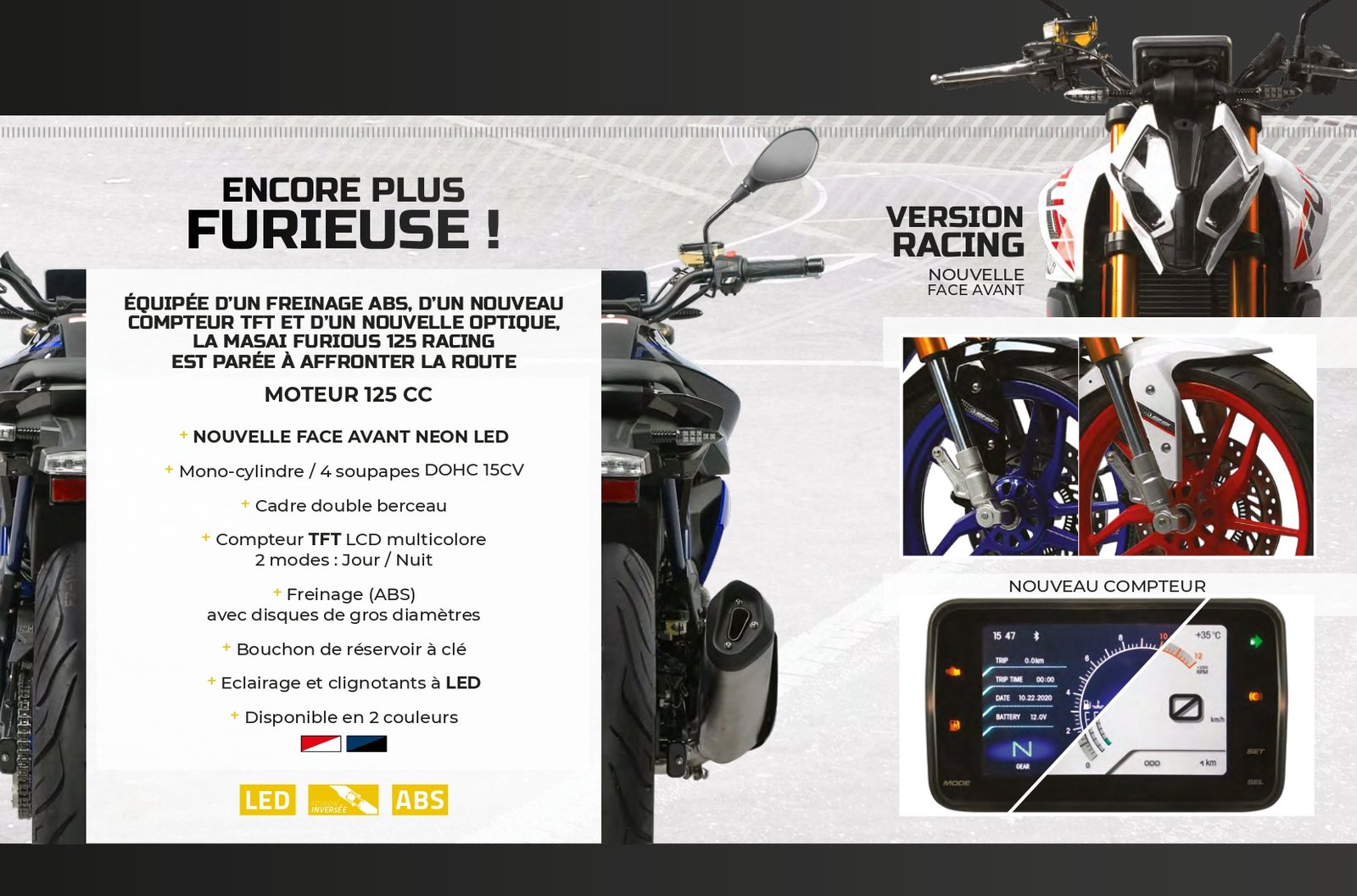 Moto Masai FURIOUS RACING 125   - noir
