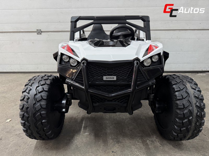 Buggy électrique crawler 24V 4 moteurs 2 x 300W + 2 x 35W - Blanc (10 mois/8 ans)