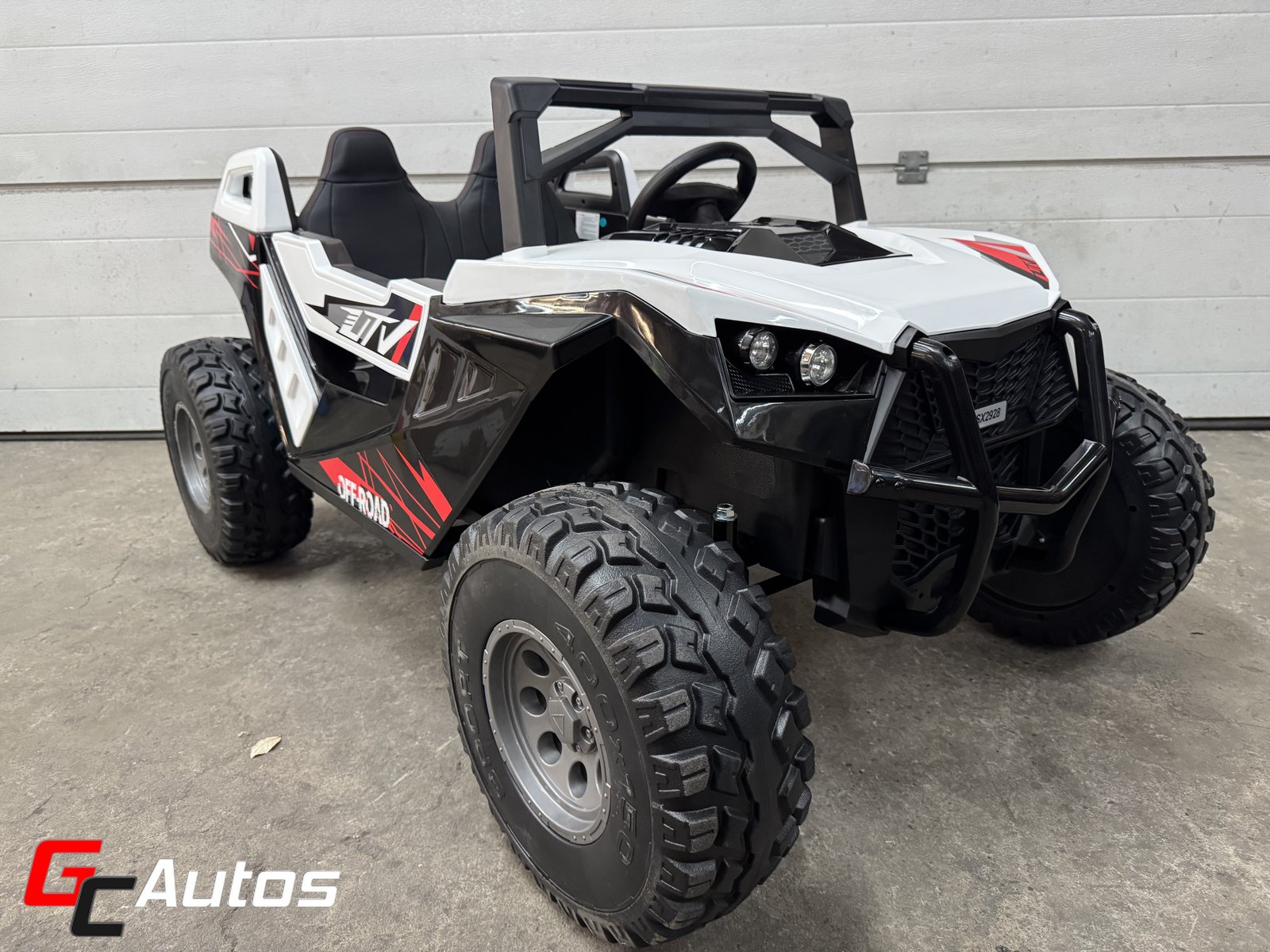 Buggy électrique crawler 24V 4 moteurs 2 x 300W + 2 x 35W - Blanc (10 mois/8 ans)