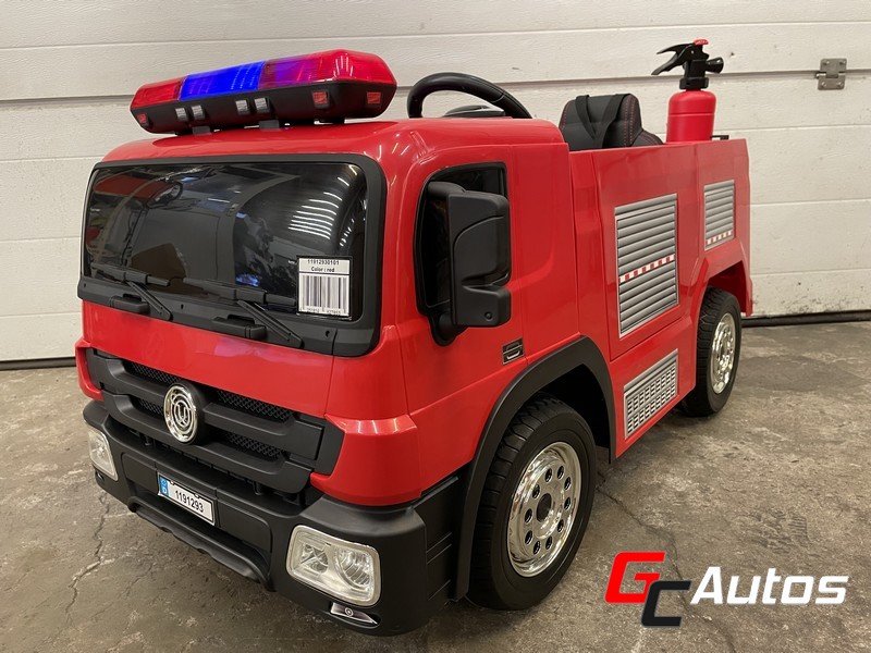 Camion électrique Pompier - rouge