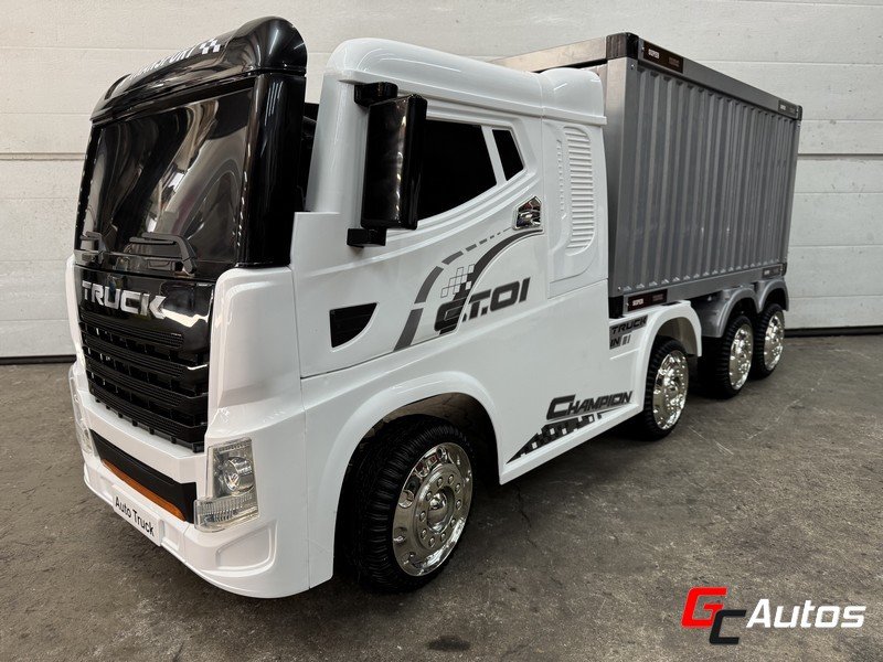 Camion électrique porte container 4x35w (10 mois /5 ans)  - blanc