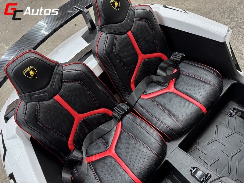  Lamborghini Aventador électrique XXL 24V Brushless 176 cm 2 places (Dès 4 ans) - blanc 