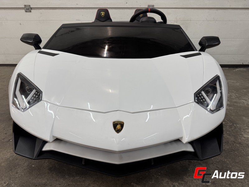  Lamborghini Aventador électrique XXL 24V Brushless 176 cm 2 places (Dès 4 ans) - blanc 