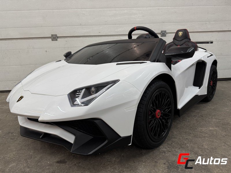  Lamborghini Aventador électrique XXL 24V Brushless 176 cm 2 places (Dès 4 ans) - blanc 