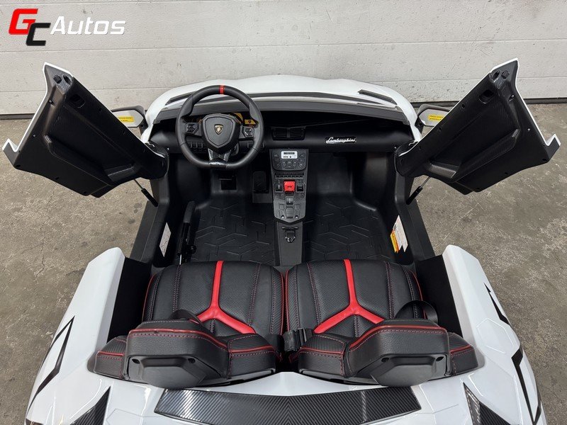  Lamborghini Aventador électrique XXL 24V Brushless 176 cm 2 places (Dès 4 ans) - blanc 
