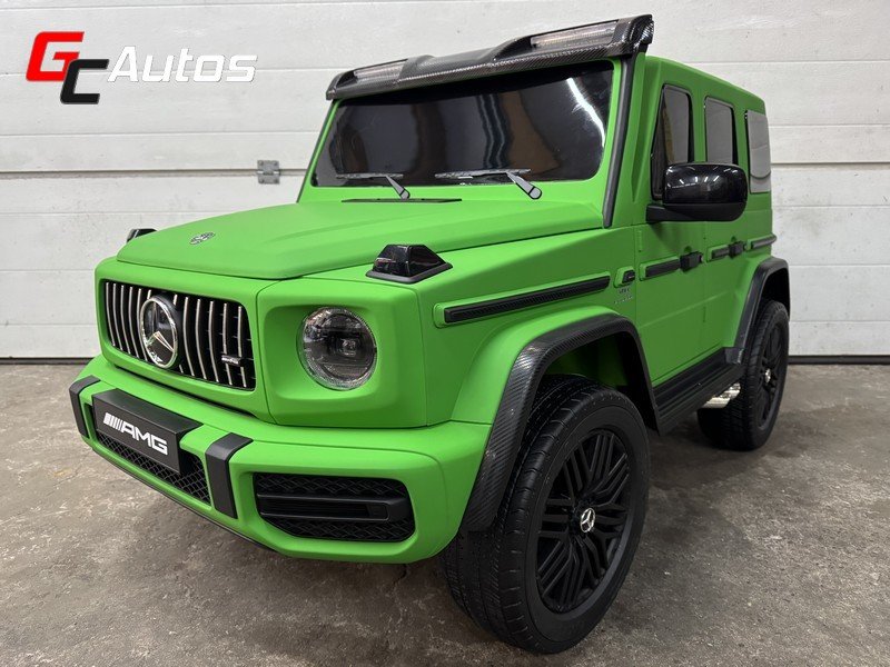 Voiture électrique Mercedes G63 AMG XXL 24V 4 x 200 Watts vert mat (10 mois/6 ans) - vert