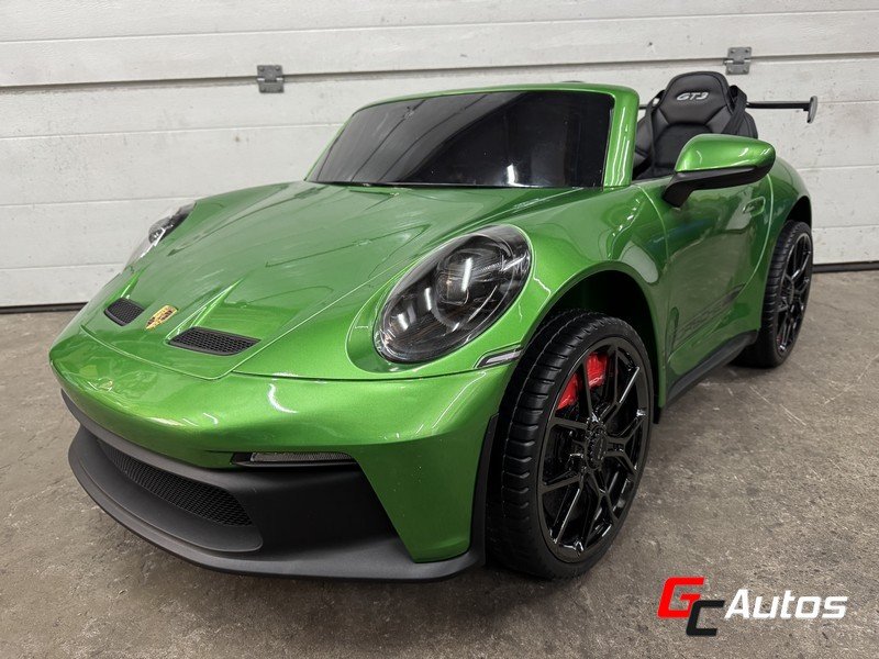 Voiture électrique Porsche 911 GT3 24V 4x200W ecran MP4 (10 mois/7 ans) - vert