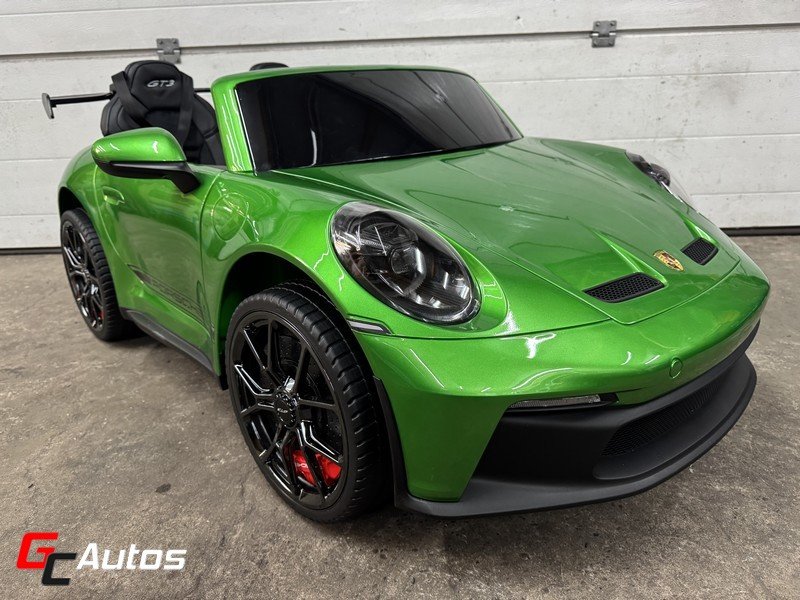 Voiture électrique Porsche 911 GT3 24V 4x200W ecran MP4 (10 mois/7 ans) - vert