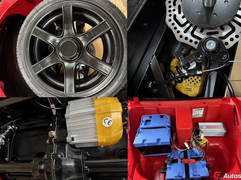 Porsche Panamera électrique XXL 48V Brushless 180 cm 600 Watts 2 places (Dès 5 ans)  - rouge 