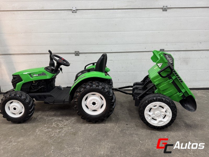 Remorque électrique pour tracteur  - vert